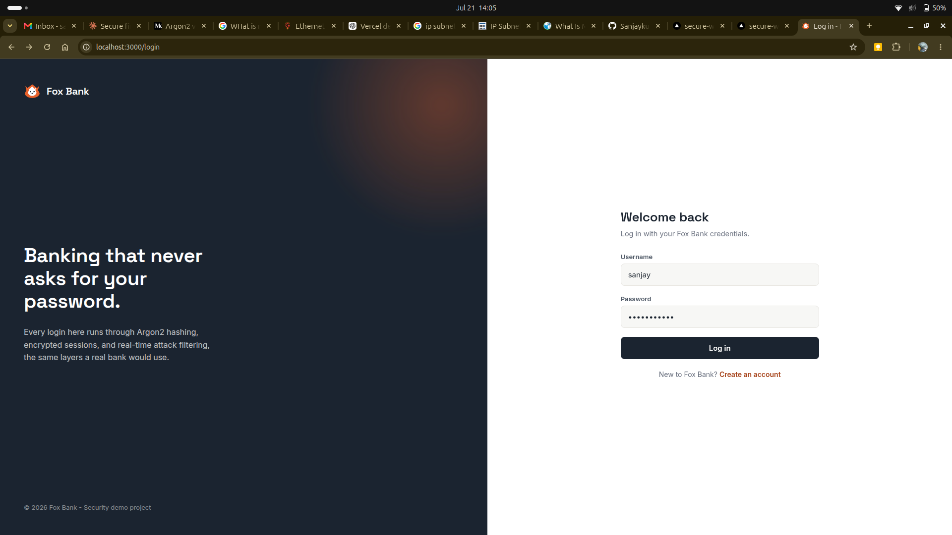 Secure Web Login